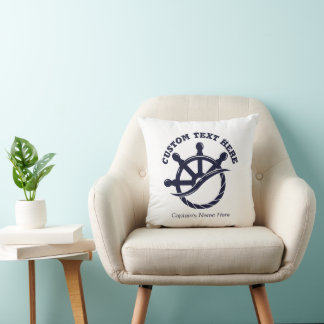 Custom Captain Boat Nautical Gift Kussen