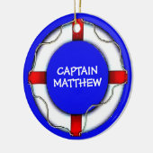 Custom Captain Lifesaver Keramisch Ornament (Links)