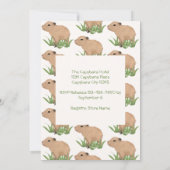 Custom Capy Baby Oh Boy Capybara Baby shower Kaart (Achterkant)