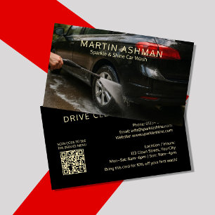Custom Car Wash Visitekaartjes – Professionele Aut