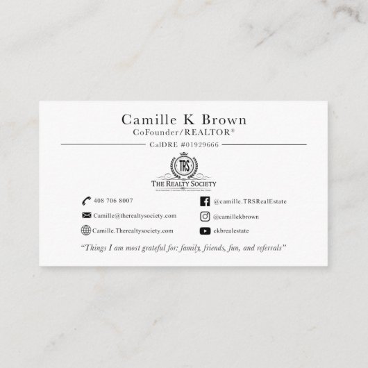 Custom Card Design | Not Editable Zazzle Template Visitekaartje (Achterkant)