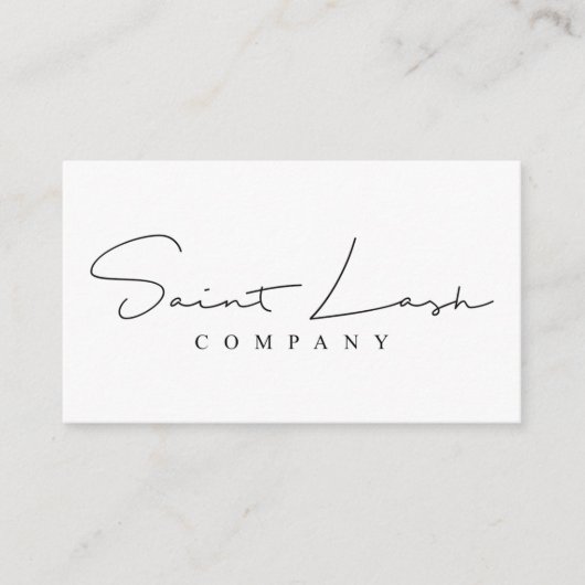 Custom Card Design Saint Lash Company Visitekaartje (Voorkant)