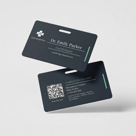 Custom Cardiologist ID Badge | Doctor Photo