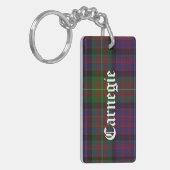 Custom Carnegie Tartan Plaid Sleutelhanger (Voorkant Links)
