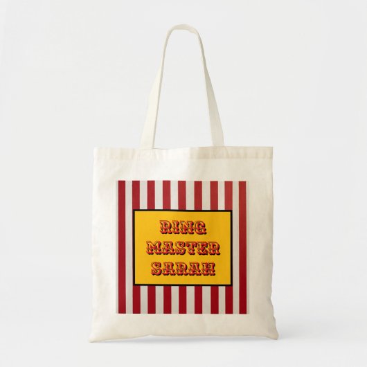 custom Carnival Stripe ring master FunFair circus Tote Bag (Voorkant)