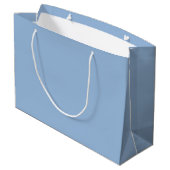 Custom Carolina Blue Gift Bag - Large, Glossy Large Cadeautasje (Achterkant Gekanteld)