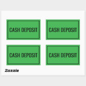 Custom Cash Deposit Text Sticker for Banking Use (Feuille)
