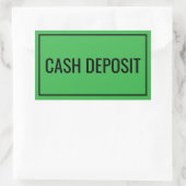 Custom Cash Deposit Text Sticker for Banking Use (Sac)