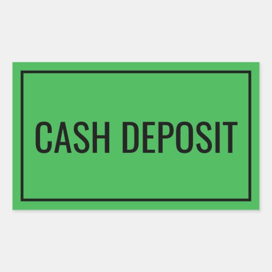Custom Cash Deposit Text Sticker for Banking Use (Devant)