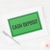 Custom Cash Deposit Text Sticker for Banking Use (Enveloppe)