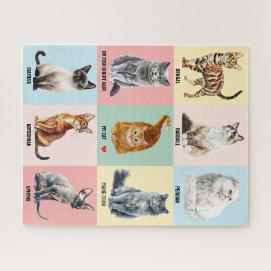 Custom Cat Breed Puzzle – Add Your Own Cat (Horizontal)
