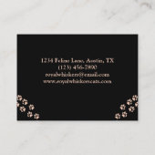 Custom Cat Breeder Business Card with Photo  Visitekaartje (Achterkant)