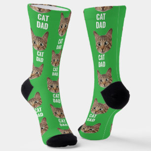 Custom Cat Dad Sokken Cat Face Sokken Cat Lover Gi