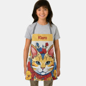 Custom Cat Floral Schort Gepersonaliseerde Meisjes (Insitu)