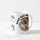 Custom Cat Lover Mug with 2 Photos & Names  (Devant droit)