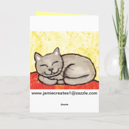 Custom Cat Lover's Vriendschap / Bedankt Card (Achterkant)