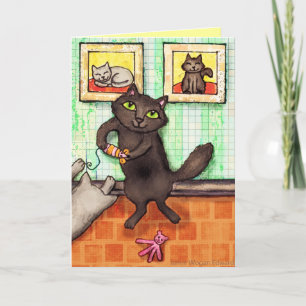 Custom Cat Lover's Vriendschap / Bedankt Card