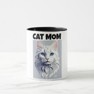 Custom Cat Mom Mok - Purrfect Moederdag Gift