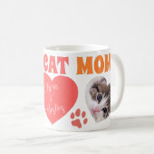 Custom Cat Mom Photo Mug Koffiemok (Voorkant rechts)