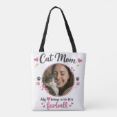 Custom Cat Mom Tote Bag with Photo (Dos)