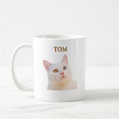 Custom Cat Photo Mug – Personalized with Your Pet (Gauche)
