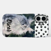 Custom Cat Photo Phone Case with Name  (Achterkant (horizontaal))