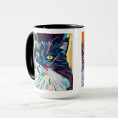 Custom Cat Portrait Painting - Forever Loved Pet Mok (Voorkant links)