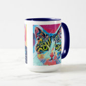 Custom Cat Portrait Painting - Forever Loved Pet Mok (Voorkant rechts)