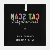 Custom CAT Scan Technologist CT Tech Gifts Glas Ornament (Achterkant)