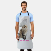 Custom Cat Schort - Gepersonaliseerde foto & naam (Gedragen)