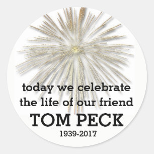 Custom Celebration of Life stickers personaliseren
