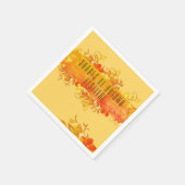 Custom Celebration Rustic Autumn Leaves Napkins Servet (Hoek)