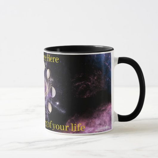 Custom Celestial Moon Phases Spiritual Coffee Mug (Droite)