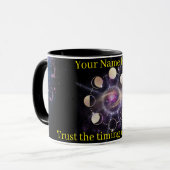 Custom Celestial Moon Phases Spiritual Coffee Mug (Devant gauche)