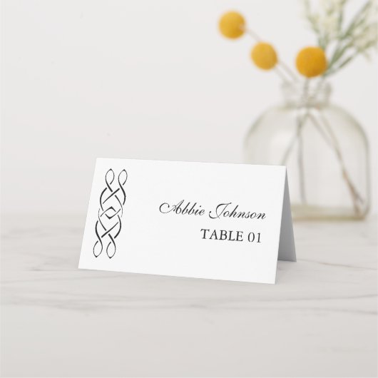 Custom Celtic Knot Wedding Place Card (Voorkant)