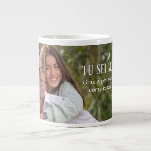 Custom Ceramic Mug for Dad – Black and White (Devant)