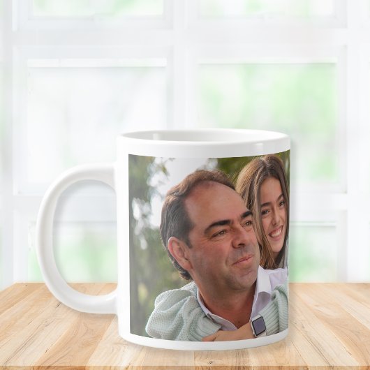 Custom Ceramic Mug for Dad – Black and White Extra Grote Beker