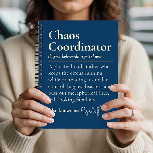 Custom Chaos Coordinator Journal Gift for Coworker