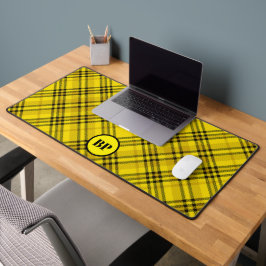 CUSTOM CHECK PLAID ELEGANT GEEL ZWART BUREAUMAT