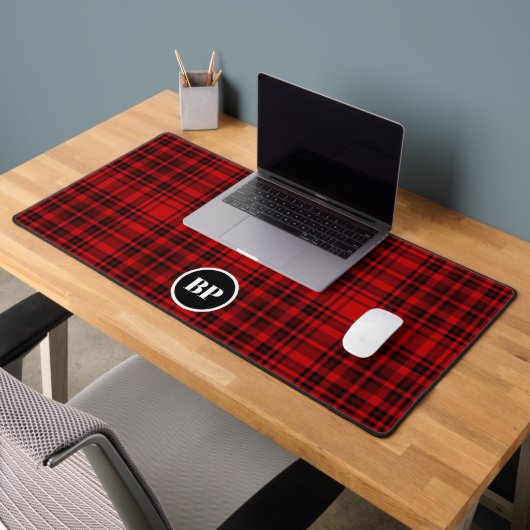 CUSTOM CHECK PLAID ELEGANT ROOD ZWART BUREAUMAT (Kantoor 2)