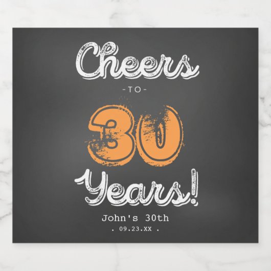 Custom Cheers Milestone Verjaardag Bier Fles Label Etiket (Enkel label)