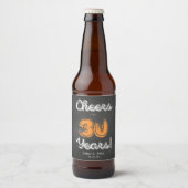 Custom Cheers Milestone Verjaardag Bier Fles Label Etiket (Voorkant)