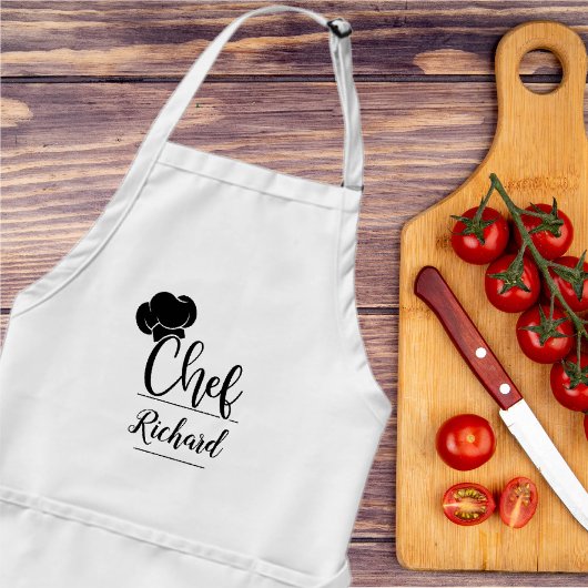 Custom Chef Naam Keuken Gift voor Mannen & Vrouwen Standaard Schort