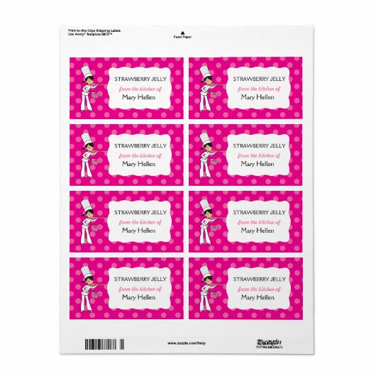 Custom Chef Zelfklevend Label "Uit de Keuken" (Full Sheet)