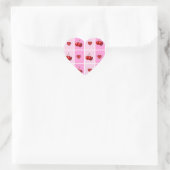 Custom Cherry Heart Checkerboard Pattern Hart Sticker (Tas)