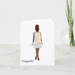 Custom Chic Afro-Amerikaanse College Afstuderen Kaart
