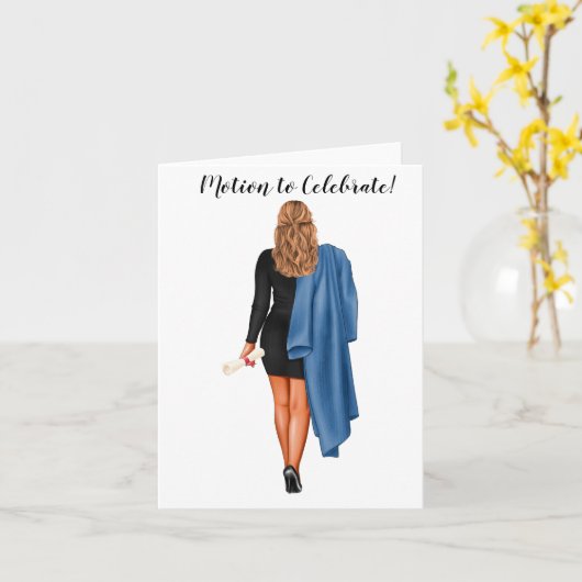 Custom Chic Law School Afstuderen Kaart (Gele Bloem)
