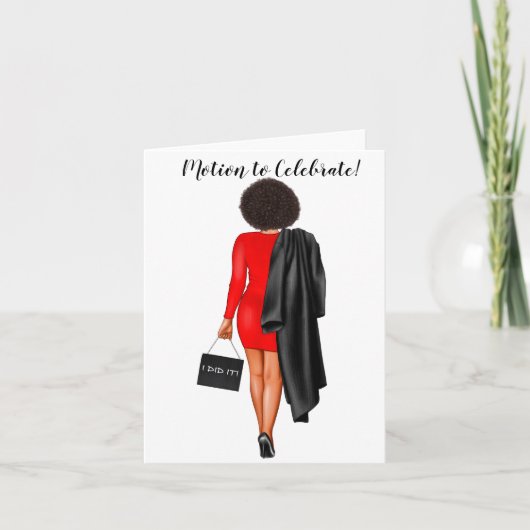Custom Chic Law School Afstuderen voor Vrouwen Kaart (Voorkant)