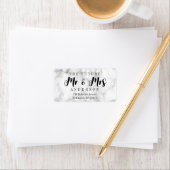 Custom Chic Marble The Future Mr en Mrs Script Etiket (Insitu)