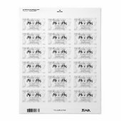 Custom Chic Marble The Future Mr en Mrs Script Etiket (Full Sheet)